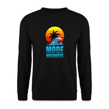 Mode Vacances - Sweat-shirt Unisexe - noir - Devant - Alina (178cm) & Michal (187cm)