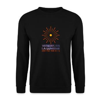 Vitesse de la lumière - Sweat-shirt Unisexe - noir - Devant - Alina (178cm) & Michal (187cm)