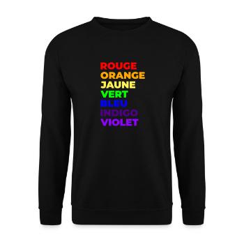 Couleurs de l'arc en ciel - Sweat-shirt Unisexe - noir - Devant - Alina (178cm) & Michal (187cm)