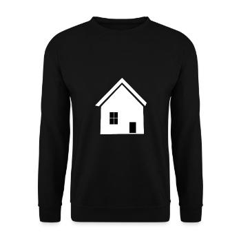 Home Houses Property - Unisex Sweatshirt - black - Front - Alina (178cm) & Michal (187cm)