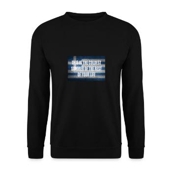 Slogan sur le changement climatique Grèce Idée cadeau - Sweat-shirt Unisexe - noir - Devant - Alina (178cm) & Michal (187cm)