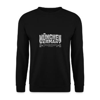 München Germany Munich Deutschland - Unisex Pullover - Schwarz - Vorne - Alina (178cm) & Michal (187cm)