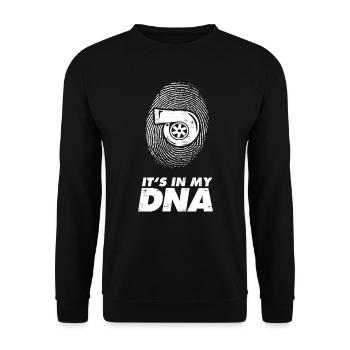 Turbolader DNA Auto Tuning Autoliebhaber Geschenk - Unisex Pullover - Schwarz - Vorne - Alina (178cm) & Michal (187cm)