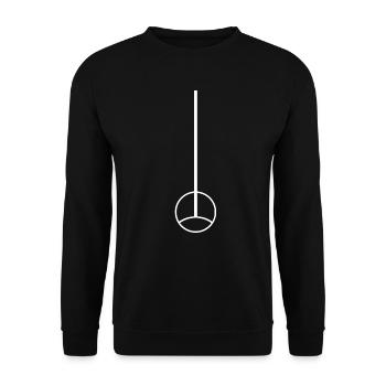 Minimalism. Minimalismus Design. Line-art - Unisex Pullover - Schwarz - Vorne - Alina (178cm) & Michal (187cm)