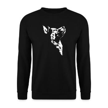 Alaskan Malamute Silhouette Dogs Dog Wilsigns - Unisex Sweatshirt - black - Front - Alina (178cm) & Michal (187cm)
