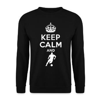 Keep Calm - Fussball - Sweat-shirt Unisexe - noir - Devant - Alina (178cm) & Michal (187cm)