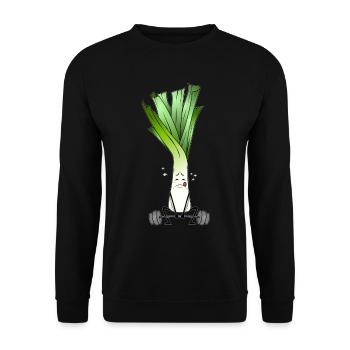 Leek - The weightlifter - Unisex Sweatshirt - black - Front - Alina (178cm) & Michal (187cm)