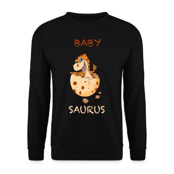 Dino Baby - Sweat-shirt Unisexe - noir - Devant - Alina (178cm) & Michal (187cm)