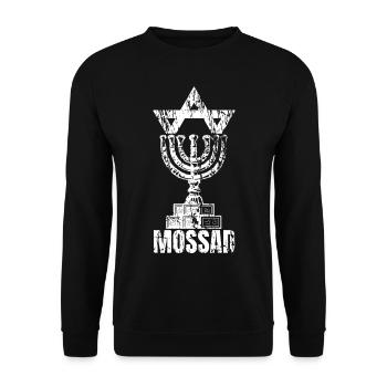 Mossad Israel Israeli Intelligence Tel Aviv - Unisex Sweatshirt - black - Front - Alina (178cm) & Michal (187cm)