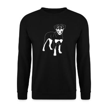 Rottweiler - Unisex Pullover - Schwarz - Vorne - Alina (178cm) & Michal (187cm)