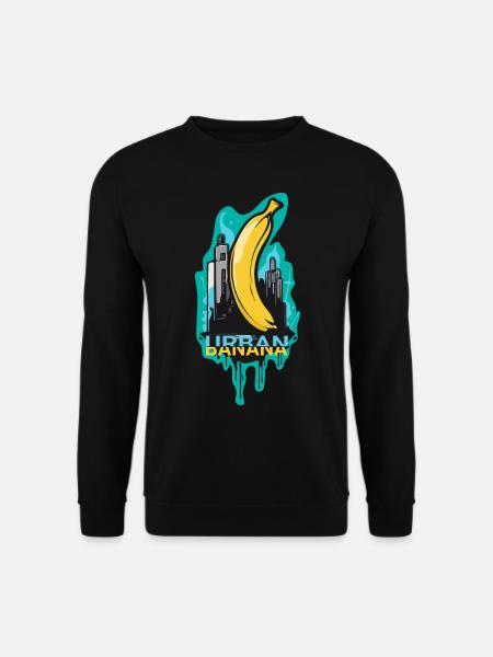 Urban Banana: Coole Banane im Großstadt-Dschungel - Unisex Pullover - Schwarz