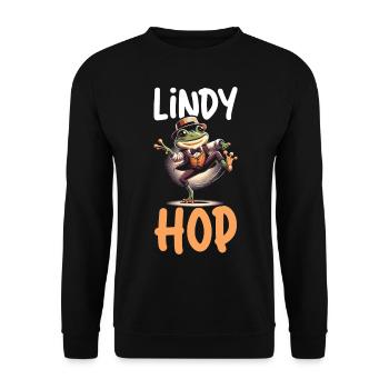 Danseur de Lindy Hop Danse Swing Danse - Sweat-shirt Unisexe - noir - Devant - Alina (178cm) & Michal (187cm)