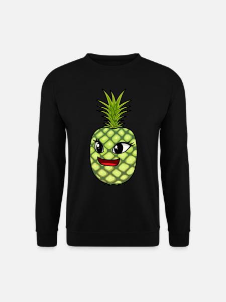 Fruit Foxes Fruit Summer Pineapple - Unisex Sweatshirt - black