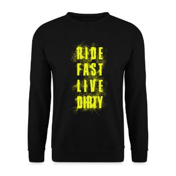 ROULEZ VITE, VIVEZ SALE – VTT - MOTOCROSS - Sweat-shirt Unisexe - noir - Devant - Alina (178cm) & Michal (187cm)