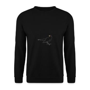 Amsel auf Dach - Unisex Pullover - Schwarz - Vorne - Alina (178cm) & Michal (187cm)