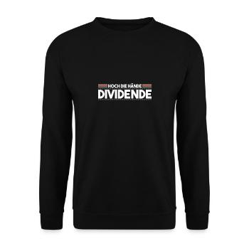 Hoch die Hände Dividende - Unisex Pullover - Schwarz - Vorne - Alina (178cm) & Michal (187cm)