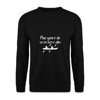 mon genre de sortie entre filles kayak - Sweat-shirt Unisexe - noir - Devant - Alina (178cm) & Michal (187cm)