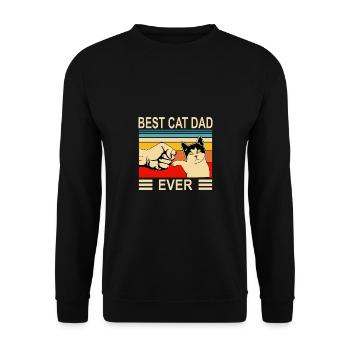 Best Cat Dad Ever Best Cats Dad Dad Kitten - Unisex Sweatshirt - black - Front - Alina (178cm) & Michal (187cm)