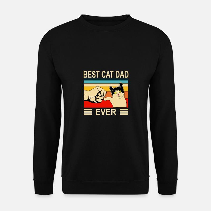Best Cat Dad Ever Bester Katzen Papa Vater Kitten - Unisex Pullover - Schwarz