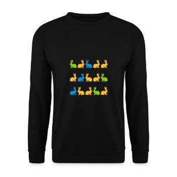 lapin animal domestique - Sweat-shirt Unisexe - noir - Devant - Alina (178cm) & Michal (187cm)