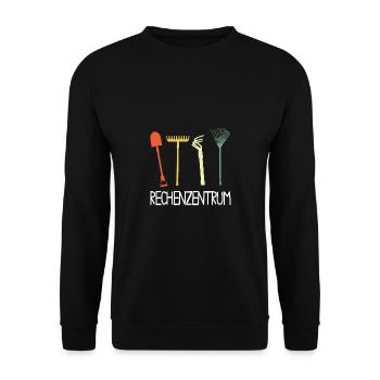 Rechenzentrum Rechner Computer EDV Server lustig - Unisex Pullover - Schwarz - Vorne - Alina (178cm) & Michal (187cm)
