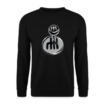 Gear shift - sport automobile - Sweat-shirt Unisexe - noir - Devant - Alina (178cm) & Michal (187cm)