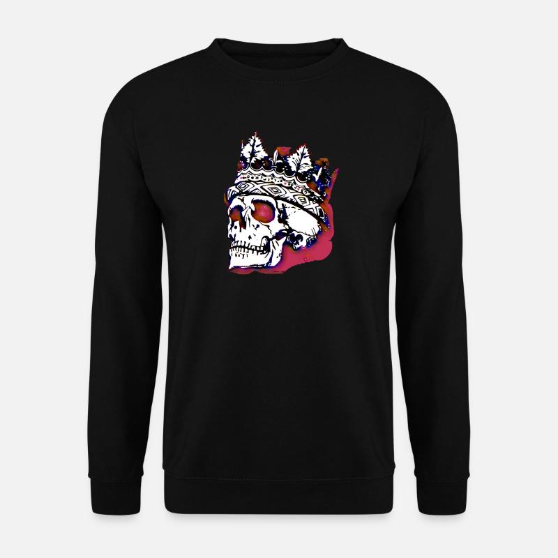 Skull with crown - Unisex Sweatshirt - black