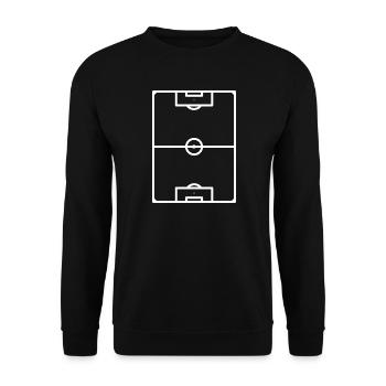 Terrain de football - Sweat-shirt Unisexe - noir - Devant - Alina (178cm) & Michal (187cm)