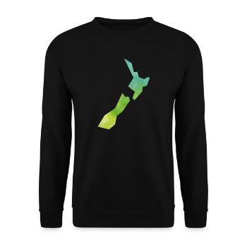 Map New Zealand - Unisex Sweatshirt - black - Front - Alina (178cm) & Michal (187cm)