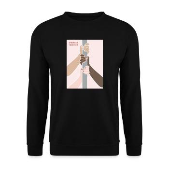 Stronger Together Poledancers - Unisex Sweatshirt - black - Front - Alina (178cm) & Michal (187cm)
