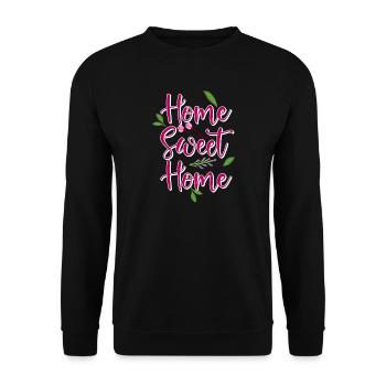 home - Unisex Pullover - Schwarz - Vorne - Alina (178cm) & Michal (187cm)