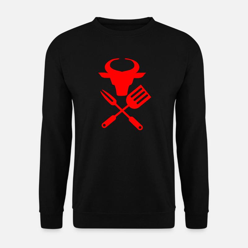 Bull head Barbeque tools, kitchen utensils - Unisex Sweatshirt - black