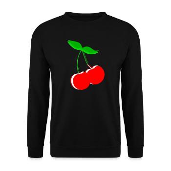 cerises fruits fruits fruits cadeau idée cadeau - Sweat-shirt Unisexe - noir - Devant - Alina (178cm) & Michal (187cm)