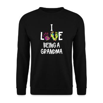 Statement Retirement Old Woman Grandmother Grandma - Unisex Sweatshirt - black - Front - Alina (178cm) & Michal (187cm)
