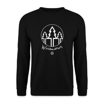 Woidtastisch - Unisex Pullover - Schwarz - Vorne - Alina (178cm) & Michal (187cm)