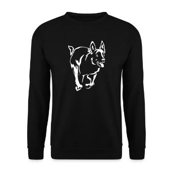Malinois « Black Edition » - Sweat-shirt Unisexe - noir - Devant - Alina (178cm) & Michal (187cm)