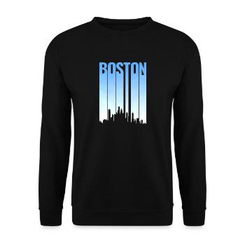 Boston Skyline Classic T-Shirt - Unisex Sweatshirt - black - Front - Alina (178cm) & Michal (187cm)