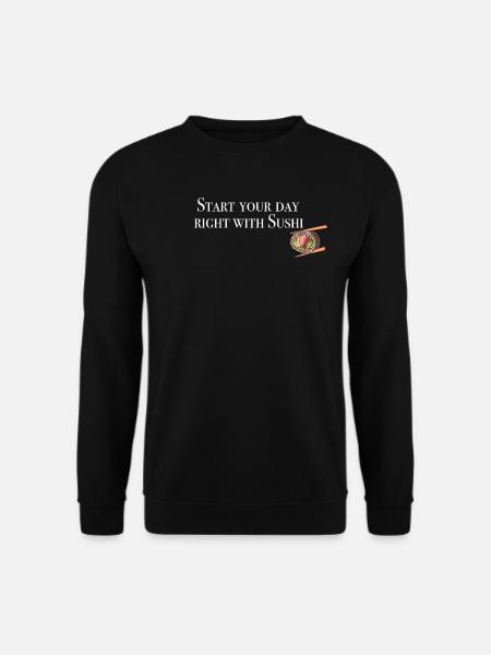Start with Sushi - Unisex Pullover - Schwarz