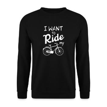 vélo, fan de cyclisme, cycliste - Sweat-shirt Unisexe - noir - Devant - Alina (178cm) & Michal (187cm)
