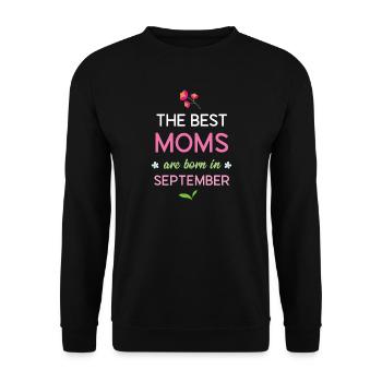 Les meilleures mamans naissent en septembre - Sweat-shirt Unisexe - noir - Devant - Alina (178cm) & Michal (187cm)