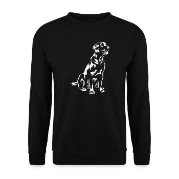 Flat-coated Retriever "Black Edition" - Unisex Sweatshirt - black - Front - Alina (178cm) & Michal (187cm)
