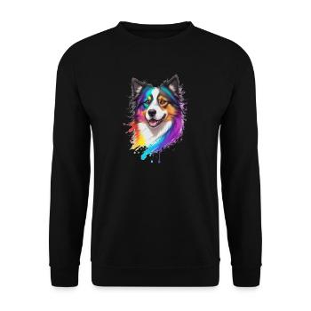 Collie - Unisex Sweatshirt - black - Front - Alina (178cm) & Michal (187cm)