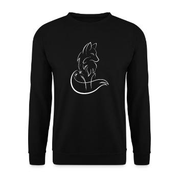 L’idée de symbole de renard décrit l’art Foxes Animal Love - Sweat-shirt Unisexe - noir - Devant - Alina (178cm) & Michal (187cm)
