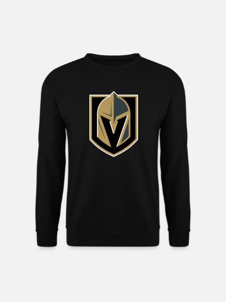 Goldene Helmschild Grafik - Unisex Pullover - Schwarz