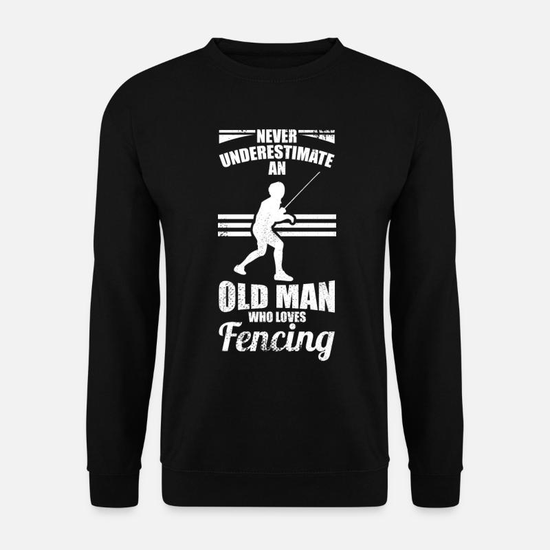 Fechtender Großvater - Unisex Pullover - Schwarz