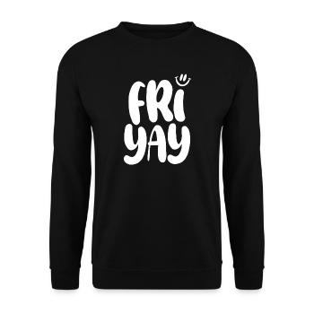 Friyay Friday - Unisex Pullover - Schwarz - Vorne - Alina (178cm) & Michal (187cm)