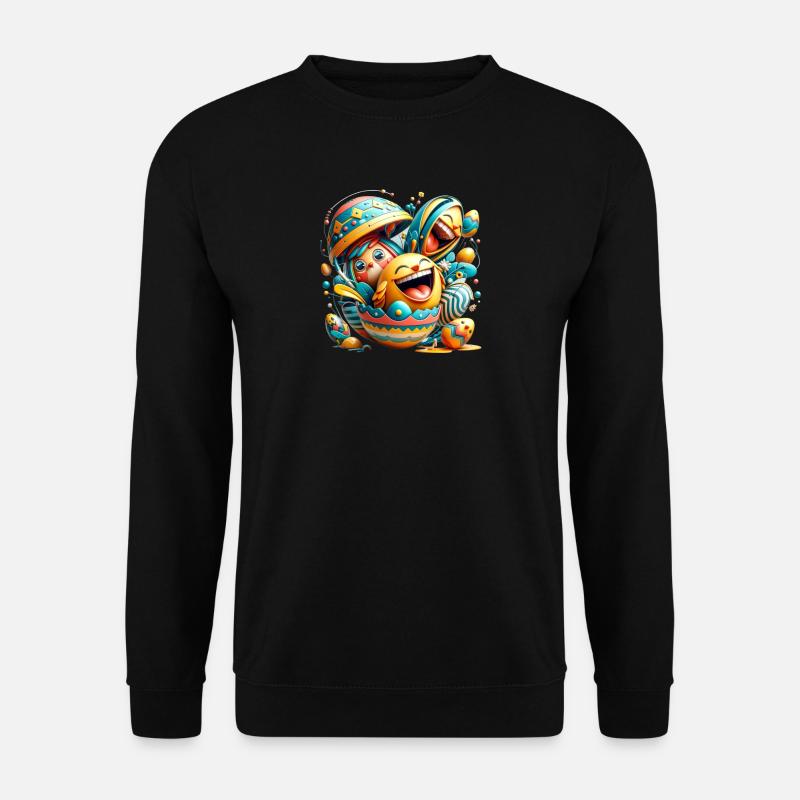 Easter graphic design in Mixed Dimensions style - Unisex Pullover - Schwarz