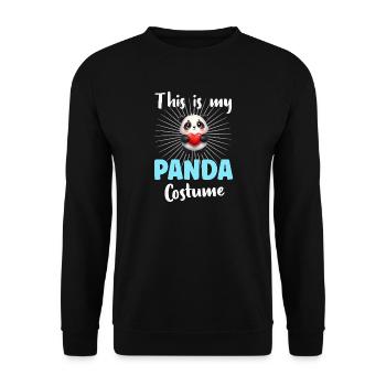 Panda Panda Bear - Unisex Sweatshirt - black - Front - Alina (178cm) & Michal (187cm)