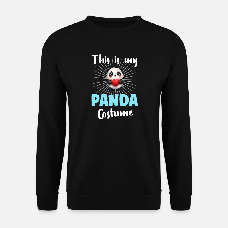 Panda Pandabär - Unisex Pullover - Schwarz