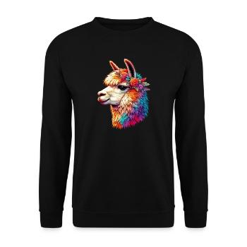 Alpaka - Unisex Pullover - Schwarz - Vorne - Alina (178cm) & Michal (187cm)